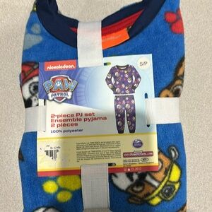 Paw patrol size small size 6 toddler fleece pajamas new